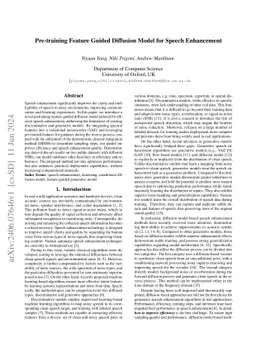 Pre-training Feature Guided Diffusion Model for Speech Enhancement