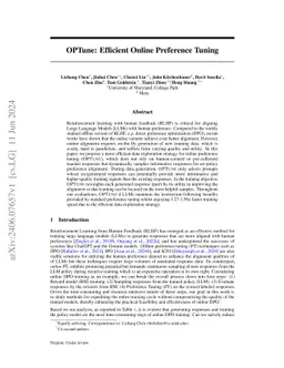 OPTune: Efficient Online Preference Tuning