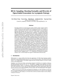 REAL Sampling: Boosting Factuality and Diversity of Open-Ended
  Generation via Asymptotic Entropy