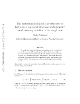 The maximum likelihood type estimator of SDEs with fractional Brownian
  motion under small noise asymptotics in the rough case