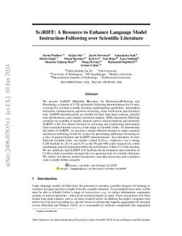 SciRIFF: A Resource to Enhance Language Model Instruction-Following over Scientific Literature