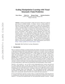 Scaling Manipulation Learning with Visual Kinematic Chain Prediction