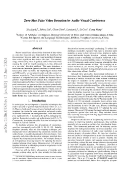 Zero-Shot Fake Video Detection by Audio-Visual Consistency