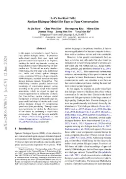 Let's Go Real Talk: Spoken Dialogue Model for Face-to-Face Conversation