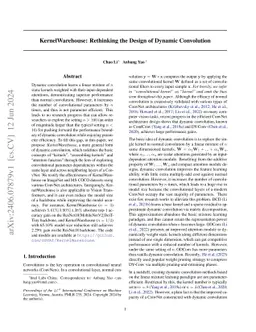 KernelWarehouse: Rethinking the Design of Dynamic Convolution