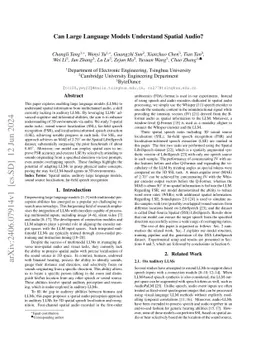 Can Large Language Models Understand Spatial Audio?