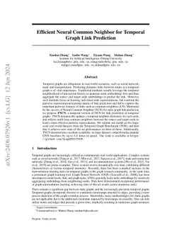 Efficient Neural Common Neighbor for Temporal Graph Link Prediction