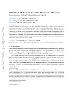 DPSW-Sketch: A Differentially Private Sketch Framework for Frequency
  Estimation over Sliding Windows (Technical Report)