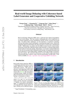 Real-world Image Dehazing with Coherence-based Label Generator and
  Cooperative Unfolding Network
