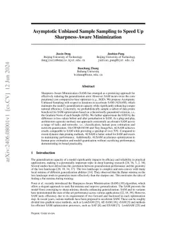 Asymptotic Unbiased Sample Sampling to Speed Up Sharpness-Aware Minimization