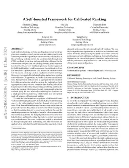 A Self-boosted Framework for Calibrated Ranking