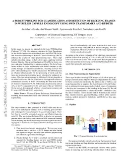 A Robust Pipeline for Classification and Detection of Bleeding Frames in
  Wireless Capsule Endoscopy using Swin Transformer and RT-DETR