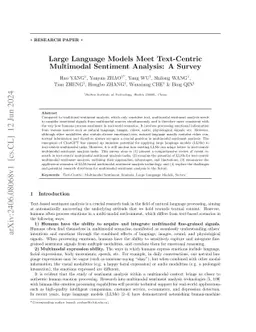 Large Language Models Meet Text-Centric Multimodal Sentiment Analysis: A
  Survey