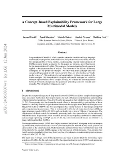 A Concept-Based Explainability Framework for Large Multimodal Models