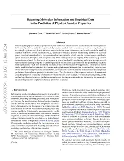 Balancing Molecular Information and Empirical Data in the Prediction of
  Physico-Chemical Properties