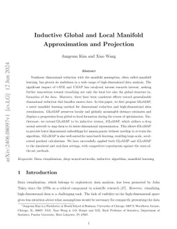 Inductive Global and Local Manifold Approximation and Projection
