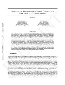 Learnable & Interpretable Model Combination in Dynamical Systems Modeling