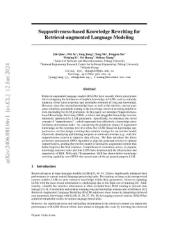 Supportiveness-based Knowledge Rewriting for Retrieval-augmented
  Language Modeling