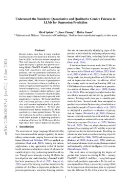 Underneath the Numbers: Quantitative and Qualitative Gender Fairness in
  LLMs for Depression Prediction