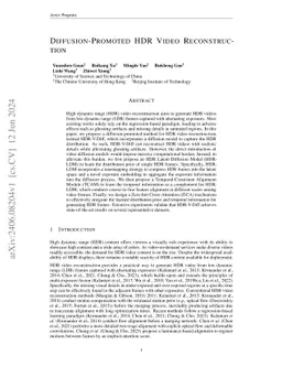 Diffusion-Promoted HDR Video Reconstruction