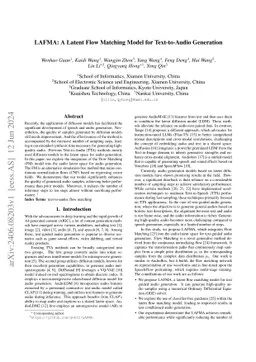 LAFMA: A Latent Flow Matching Model for Text-to-Audio Generation