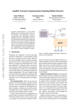 SumHiS: Extractive Summarization Exploiting Hidden Structure