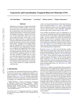 Expressivity and Generalization: Fragment-Biases for Molecular GNNs