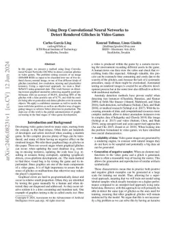 Using Deep Convolutional Neural Networks to Detect Rendered Glitches in
  Video Games