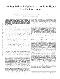 Optimal Sharding for Scalable Blockchains with Deconstructed SMR