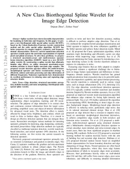 A New Class Biorthogonal Spline Wavelet for Image Edge Detection