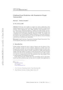 Conformal Load Prediction with Transductive Graph Autoencoders