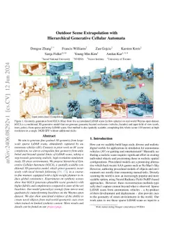 Outdoor Scene Extrapolation with Hierarchical Generative Cellular
  Automata