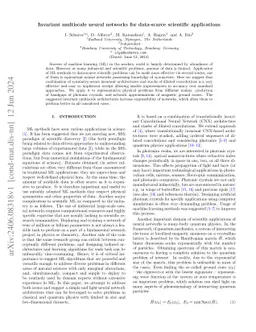 Invariant multiscale neural networks for data-scarce scientific
  applications