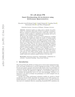 It's all about PR -- Smart Benchmarking AI Accelerators using
  Performance Representatives