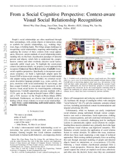 From a Social Cognitive Perspective: Context-aware Visual Social
  Relationship Recognition