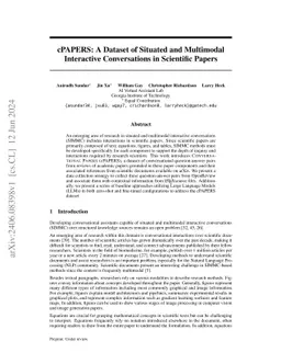cPAPERS: A Dataset of Situated and Multimodal Interactive Conversations
  in Scientific Papers