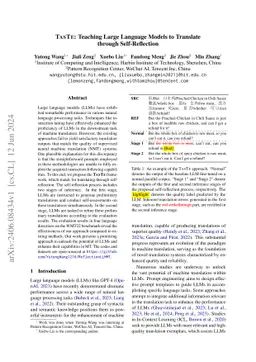 TasTe: Teaching Large Language Models to Translate through
  Self-Reflection