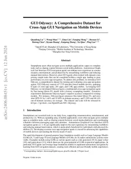 GUIOdyssey: A Comprehensive Dataset for Cross-App GUI Navigation on Mobile Devices