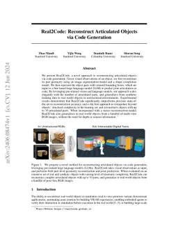 Real2Code: Reconstruct Articulated Objects via Code Generation