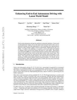Enhancing End-to-End Autonomous Driving with Latent World Model