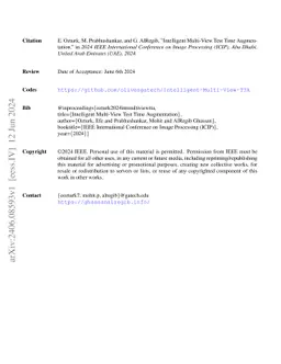 Intelligent Multi-View Test Time Augmentation