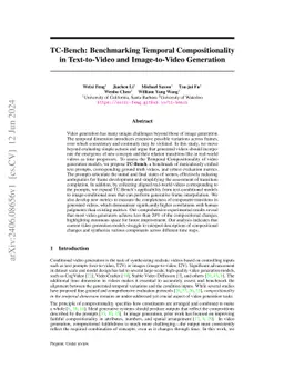 TC-Bench: Benchmarking Temporal Compositionality in Text-to-Video and
  Image-to-Video Generation