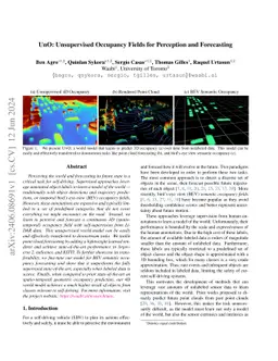 UnO: Unsupervised Occupancy Fields for Perception and Forecasting