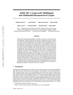 mOSCAR: A Large-scale Multilingual and Multimodal Document-level Corpus
