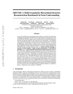 SRFUND: A Multi-Granularity Hierarchical Structure Reconstruction
  Benchmark in Form Understanding