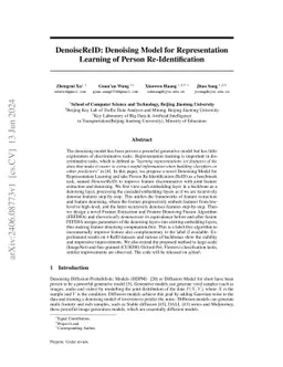 DenoiseReID: Denoising Model for Representation Learning of Person
  Re-Identification