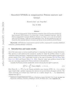 Smoothed NPMLEs in nonparametric Poisson mixtures and beyond