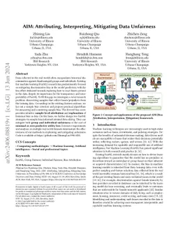 AIM: Attributing, Interpreting, Mitigating Data Unfairness