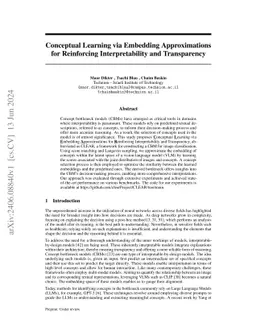 Conceptual Learning via Embedding Approximations for Reinforcing
  Interpretability and Transparency