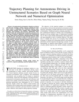 Trajectory Planning for Autonomous Driving in Unstructured Scenarios
  Based on Graph Neural Network and Numerical Optimization